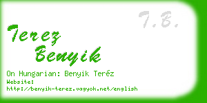 terez benyik business card